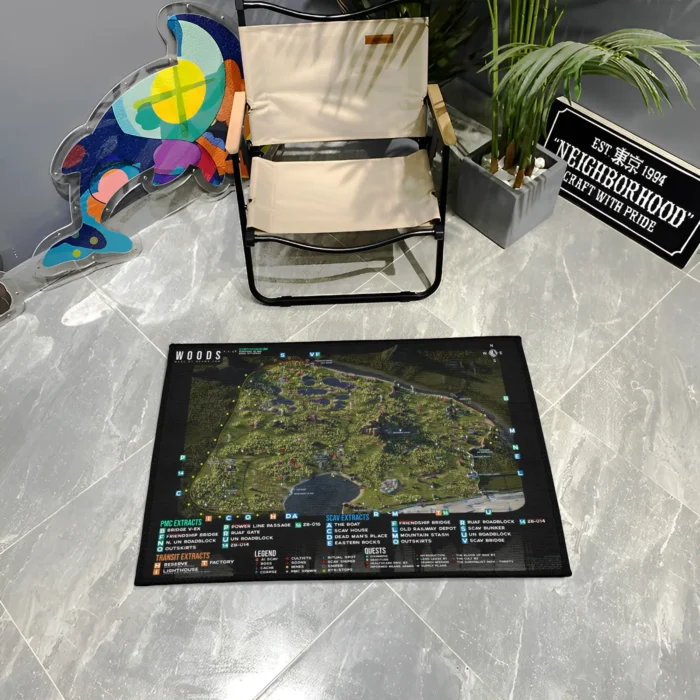 EFT Woods Map Rug – Cool Tactical Rug for PMC Decor - Image 3