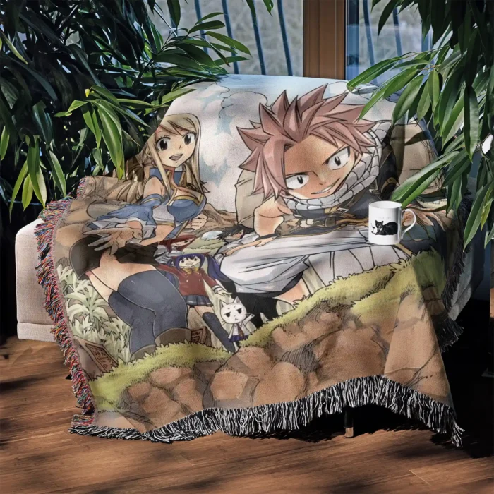 FT Woven Tapestry Throw Blanket – Vibrant Home Accent, Room & Wall Art, Anime-Inspired Decor - Image 3
