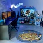 FO 76 Round Rug – Cool RPG Rug for Bedroom or Wasteland Decor - Image 3