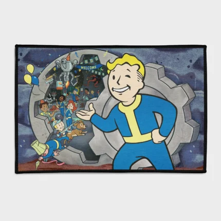 Bring the world of *Fallout 76* into your space with this stylish rug. Ideal for bedrooms or wasteland fan merch, it adds a chic and rugged touch to any fan’s room.