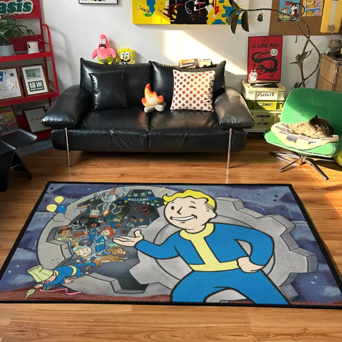 FO 76 Rug – Stylish Rug for Bedroom or Wasteland Fan Merch - Image 2