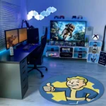Vault Boy Round Rug – Fun Game Rug for Gaming Room or Vault Setup - Image 3
