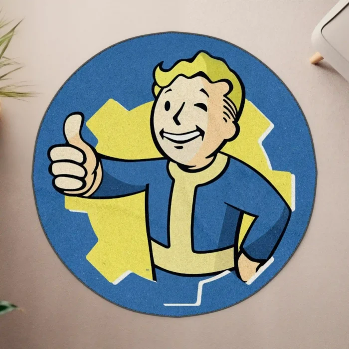 Vault Boy Round Rug – Fun Game Rug for Gaming Room or Vault Setup - Image 4