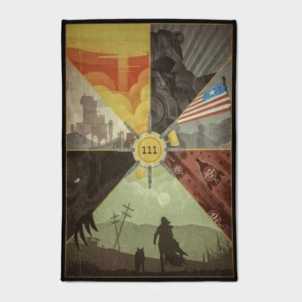 For *Fallout* fans, this FO art area rug is a must-have. Perfect for game rooms or as a Vault gift, it captures the essence of the *Fallout* universe and adds an epic touch to your space.
