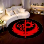 Brotherhood of Steel Round Rug – Epic Gamer Rug for Otaku or Fans - Image 2