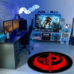 Brotherhood of Steel Round Rug – Epic Gamer Rug for Otaku or Fans - Image 3