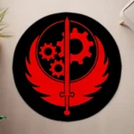 Brotherhood of Steel Round Rug – Epic Gamer Rug for Otaku or Fans - Image 4