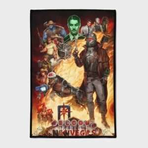 Step into the world of *Fallout: New Vegas* with this cool RPG carpet. Perfect for otaku rooms or retro decor, it brings the game's immersive atmosphere to life in any fan's space.