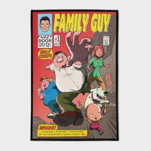 For fans of *Family Guy*, this comic cover rug is a must-have. Its unique design adds a fun and distinctive touch to any room, making it perfect as a gift or a fan's decor.