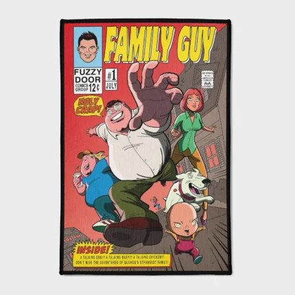 For fans of *Family Guy*, this comic cover rug is a must-have. Its unique design adds a fun and distinctive touch to any room, making it perfect as a gift or a fan's decor.