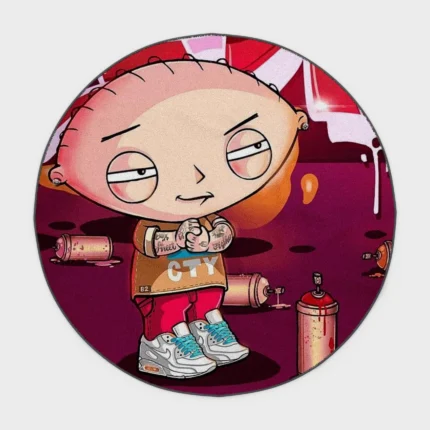 Step into the world of *Family Guy* with this Stewie round rug. A cool addition to boys' rooms or as a fan gift, it adds humor and style to any space.