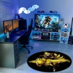 Chocobo Round Rug – Cute Fantasy Carpet for Kids Room or Fan Gift - Image 3