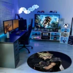 Cloud Round Rug – Epic Game Rug for Otaku Room or Bedroom Decor - Image 3