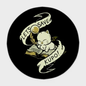 Add some fun and fantasy with this Moogle round rug. Ideal for girls' rooms or as a gift, it brings the adorable and quirky character from *Final Fantasy* into your home decor.