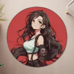 Tifa Round Rug – Stylish Decor Rug for Otaku Room or Gaming Setup - Image 4