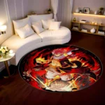 Natsu Round Rug – Fun Floor Mat for Bedroom or Gaming Setup - Image 2