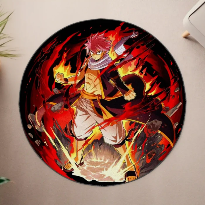 Natsu Round Rug – Fun Floor Mat for Bedroom or Gaming Setup - Image 4