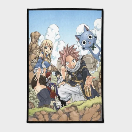 For *Fairy Tail* fans, this anime art area rug adds a cool touch to your bedroom or gaming setup. It’s perfect for fans of the magical guild and its adventures.