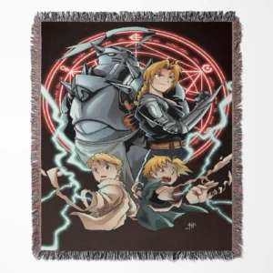 FA woven tapestry throw blanket, classic wall art and room decor, an anime-inspired accent piece for adding flair to your home decor.
