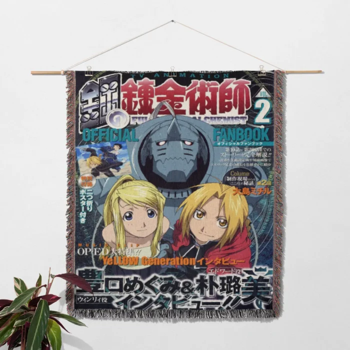 FA Manga Cover Woven Tapestry Throw Blanket – Iconic Wall Rug, Room & Home Decor, Gift for Fans - Image 2