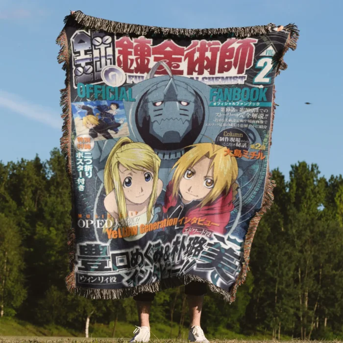 FA Manga Cover Woven Tapestry Throw Blanket – Iconic Wall Rug, Room & Home Decor, Gift for Fans - Image 4