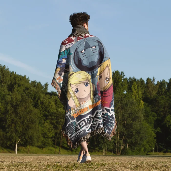 FA Manga Cover Woven Tapestry Throw Blanket – Iconic Wall Rug, Room & Home Decor, Gift for Fans - Image 5
