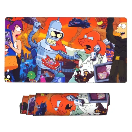 This Futurama mouse pad is a stylish sci-fi desk mat, ideal for gaming setups, otaku bedrooms, or collector displays. Perfect gift for Futurama fans.