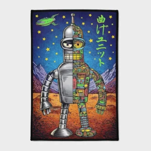 Step into the sci-fi universe of *Futurama* with this cool rug. Ideal for gaming rooms or as a fan gift, it adds a fun and quirky vibe to your decor, perfect for fans of the show.