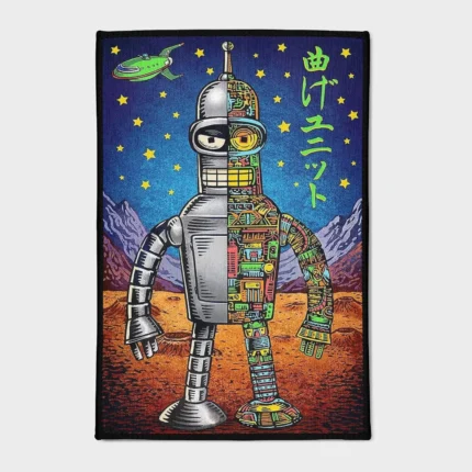 Step into the sci-fi universe of *Futurama* with this cool rug. Ideal for gaming rooms or as a fan gift, it adds a fun and quirky vibe to your decor, perfect for fans of the show.