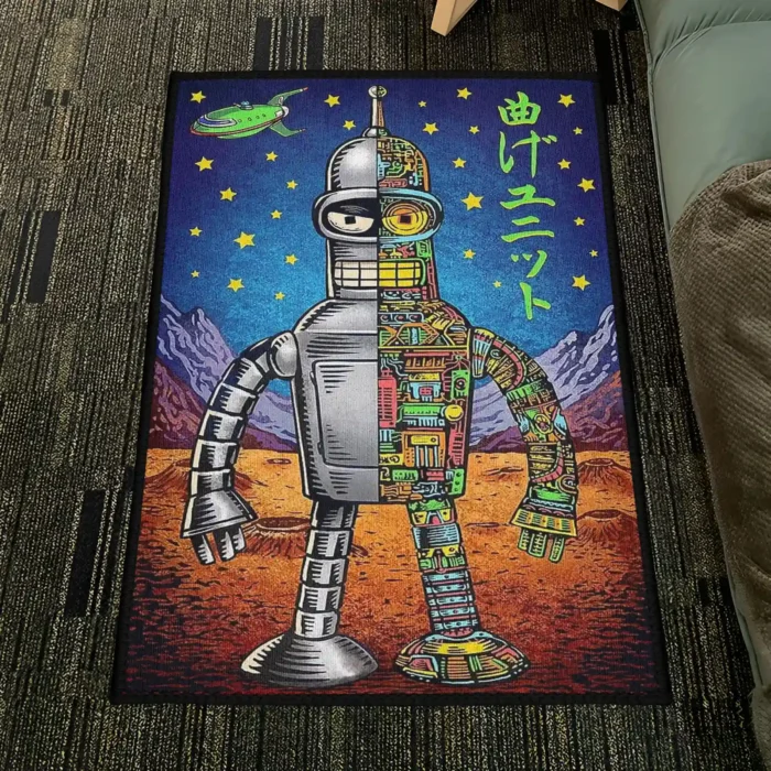 Futurama Rug – Cool Sci-Fi Carpet for Gaming Room or Fan Gift Decor - Image 4