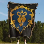 WOW Alliance Woven Tapestry Throw Blanket – Stylish Wall Rug, Room Decor, Collectible Merch - Image 4