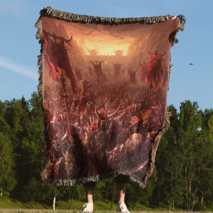 WOW Horde War Woven Tapestry Throw Blanket – Cool Wall Rug, Room Decor, Home Decor, Perfect Gift - Image 4