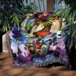 Zelda Majora’s Mask Woven Tapestry Throw Blanket – Fun Wall Art, Room Decor, Picnic Mat, Cozy Home Decor - Image 3