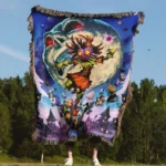 Zelda Majora’s Mask Woven Tapestry Throw Blanket – Fun Wall Art, Room Decor, Picnic Mat, Cozy Home Decor - Image 4