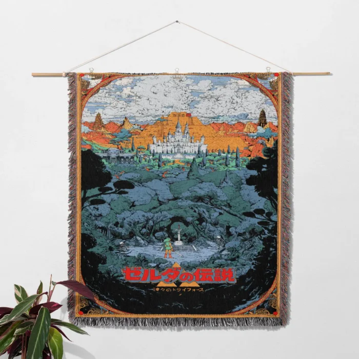 A Link to the Past Poster Woven Tapestry Throw Blanket – Fun Wall Art, Room Decor, Collectible Merch - Image 2