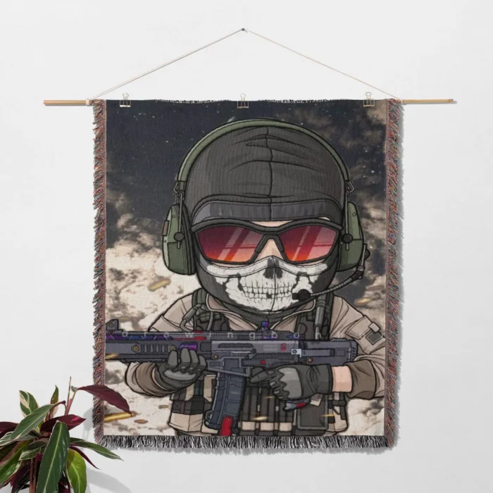Cod Woven Tapestry Throw Blanket – Bold Wall Rug, Room & Home Decor, Cozy Throw - Image 2