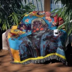 2077 Woven Tapestry Throw Blanket – Cozy Wall Art, Home Decor & Gamer Merch - Image 3