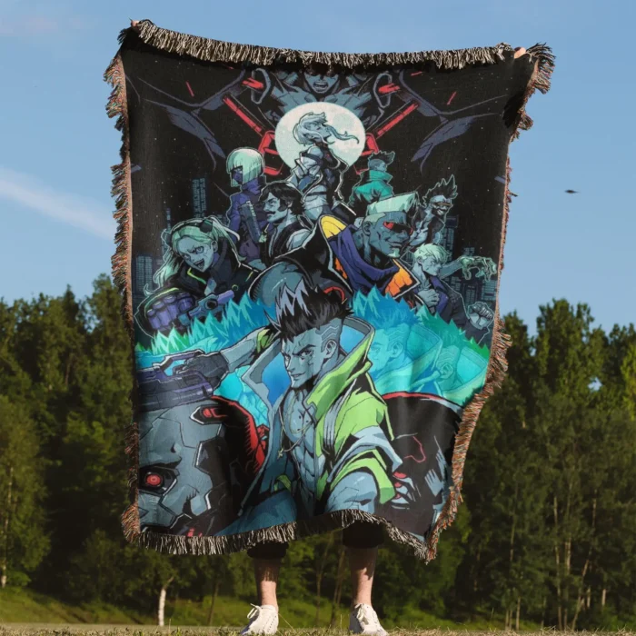 Cyberpunk Woven Tapestry Throw Blanket – Cool Room & Home Decor, Wall Art & Merch - Image 4