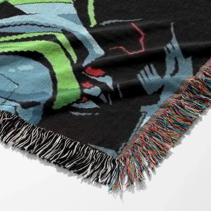 Cyberpunk Woven Tapestry Throw Blanket – Cool Room & Home Decor, Wall Art & Merch - Image 6