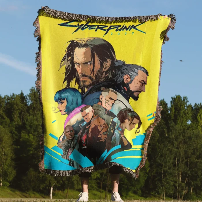 Cyberpunk Woven Tapestry Throw Blanket – Soft Wall Rug, Unique Room Decor & Cozy Gift - Image 4