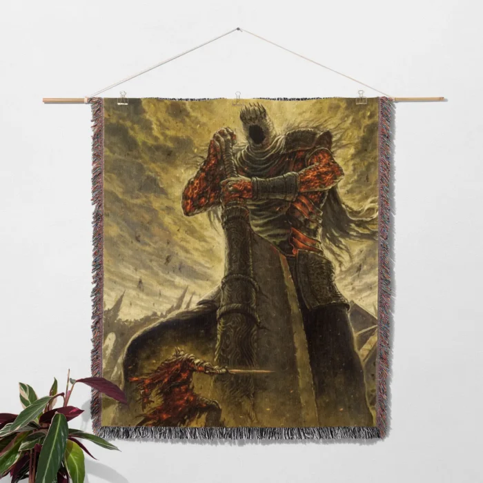 Souls Yhorm the Giant Woven Tapestry Throw Blanket – Epic Wall Art, Cozy Room Decor, Home Decor Accent - Image 2