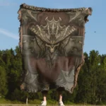 Diablo Woven Tapestry Throw Blanket – Dark Wall Art, Room Decor, Cozy Home Decor, Perfect Gift - Image 4