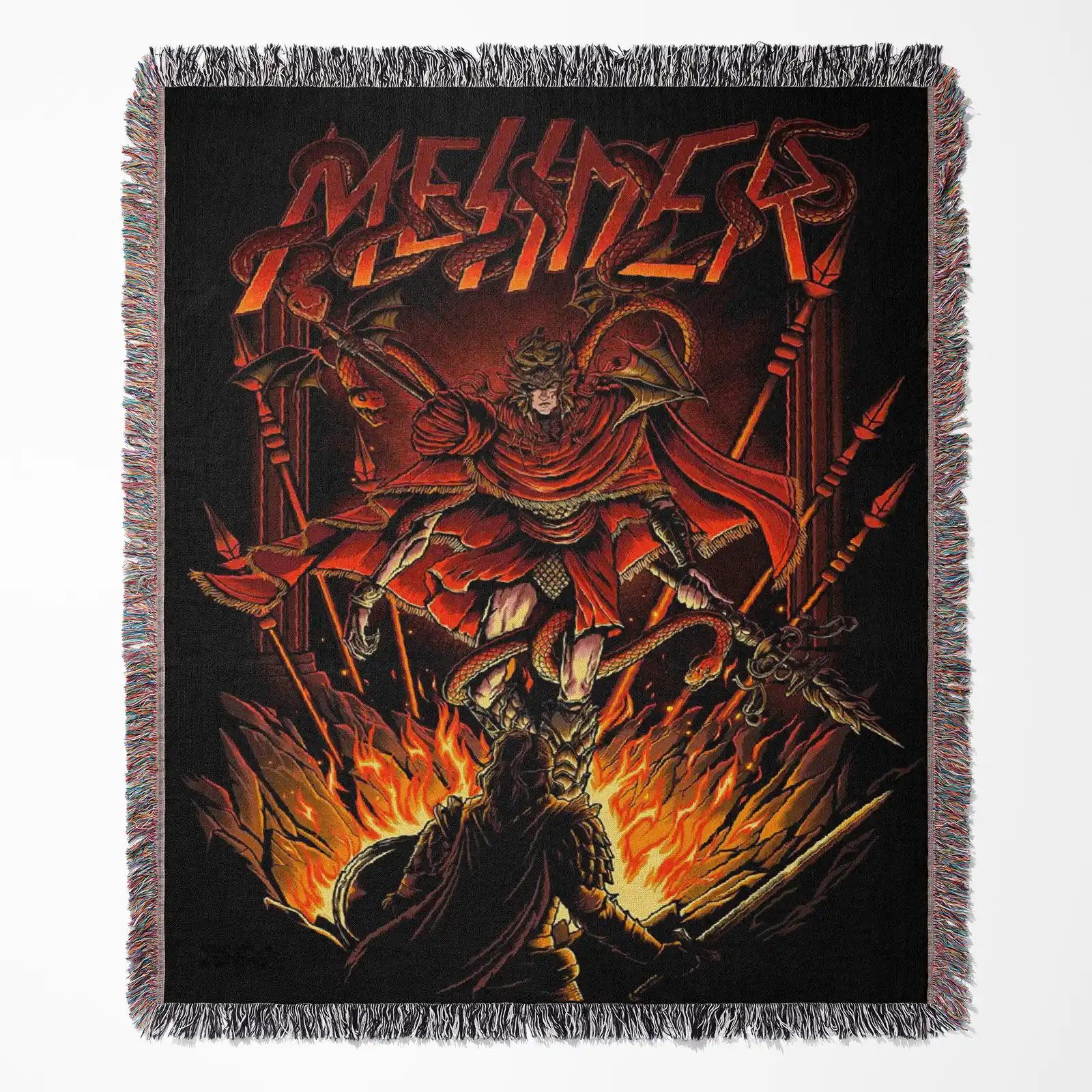 game-woven-tapestry-throw-blanket-355 Elden Ring woven tapestry throw blanket, offering unique room decor and wall art design, perfect as a collectible for Elden Ring enthusiasts.