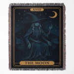 Elden Ring The Moon Game woven tapestry throw blanket, offering unique wall art design and cozy room decor, perfect as a home decor accent for Elden Ring fans.
