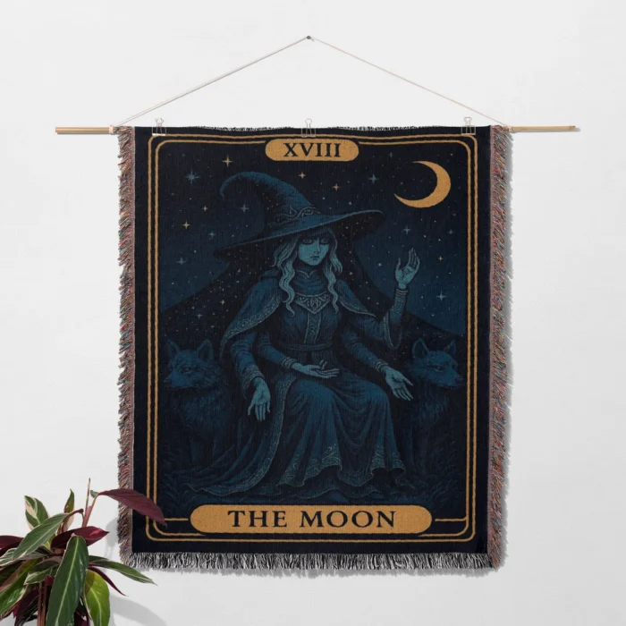 Elden The Moon Game Woven Tapestry Throw Blanket – Unique Wall Art, Cozy Room Decor, Home Decor - Image 2