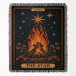 Elden Ring The Star Pixel woven tapestry throw blanket, offering cool wall art and home decor, perfect as a collectible gift for Elden Ring fans.