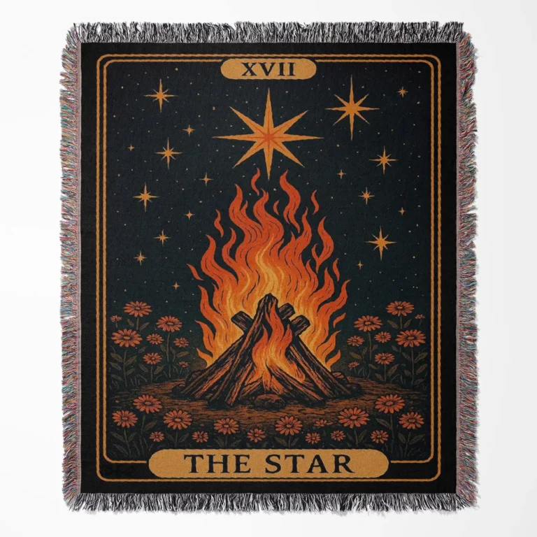 Elden Ring The Star Pixel woven tapestry throw blanket, offering cool wall art and home decor, perfect as a collectible gift for Elden Ring fans.