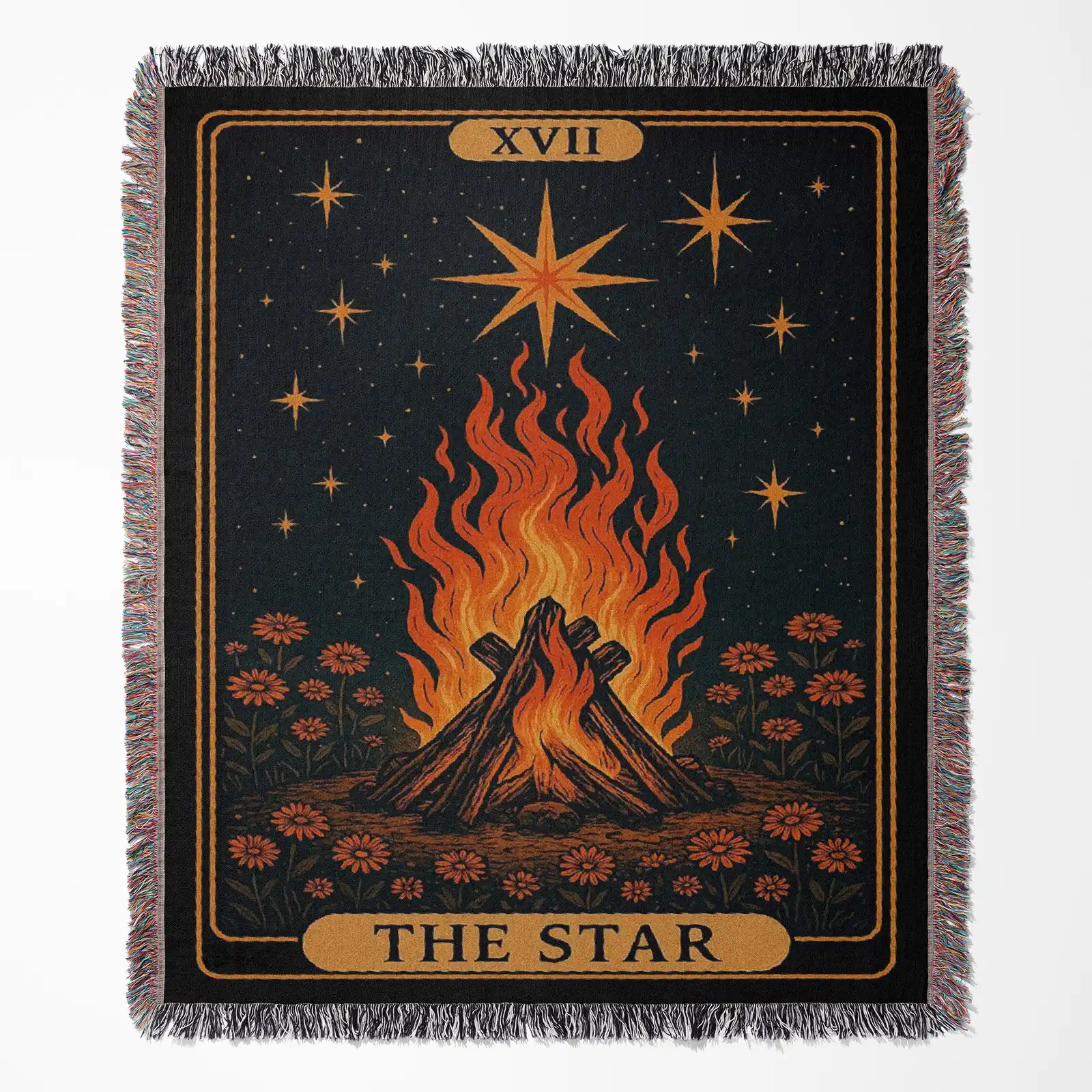 game-woven-tapestry-throw-blanket-385 Elden Ring The Star Pixel woven tapestry throw blanket, offering cool wall art and home decor, perfect as a collectible gift for Elden Ring fans.