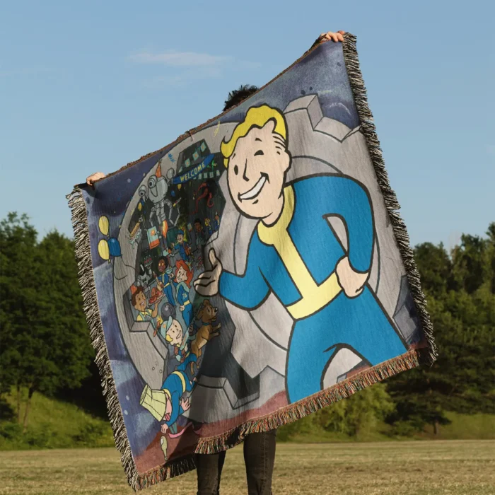 FO 76 Woven Tapestry Throw Blanket – Epic Wall Art, Room Decor, Cozy Home Decor, Perfect Gift - Image 3