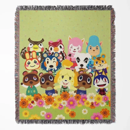 Animal Crossing: New Horizons woven tapestry throw blanket, stylish wall art perfect for room and home decor, and a great collectible accent.